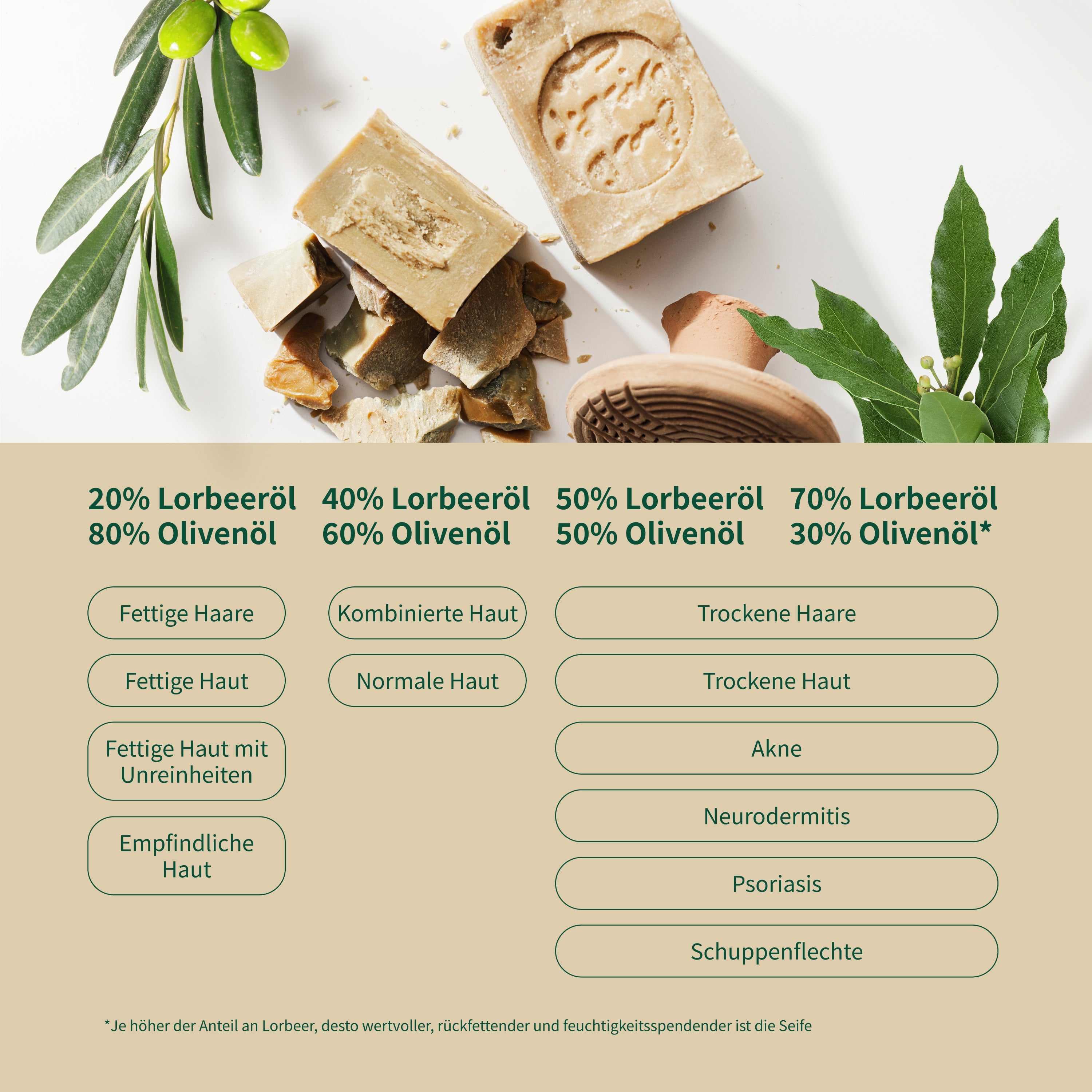 Original Aleppo Seife Set 40% Lorbeeröl